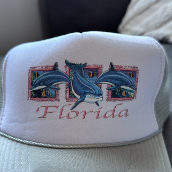 Vintage Florida Sunshine State Snapback / 90s / Trucker Style Mesh / Dolphins - Picture 4 of 7